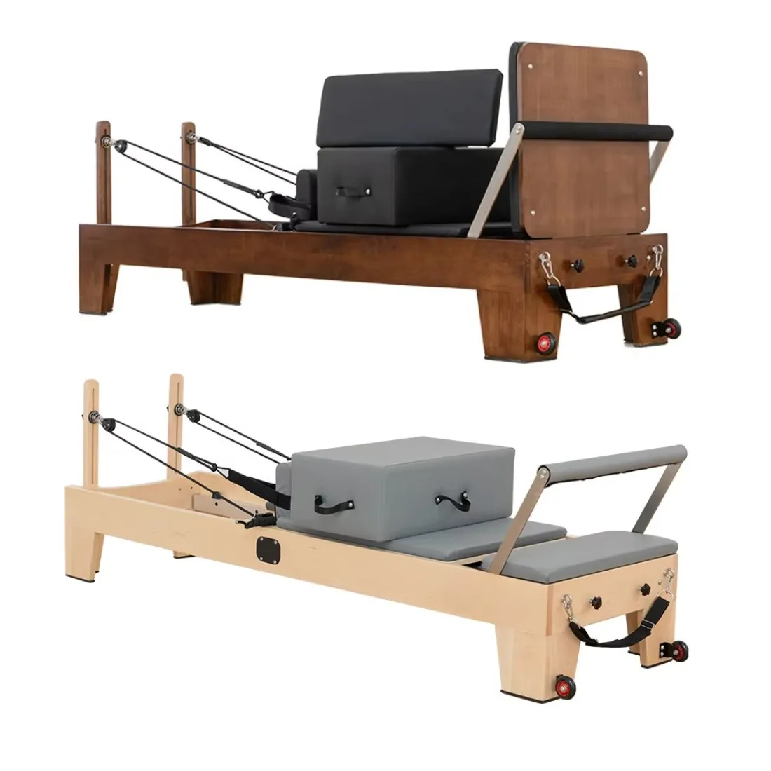 Premium Studio Wood Pilates Reformer Machine Kit Barrel Chair & Spine Corrector on Sale High Quality Fitness Equipment view 2