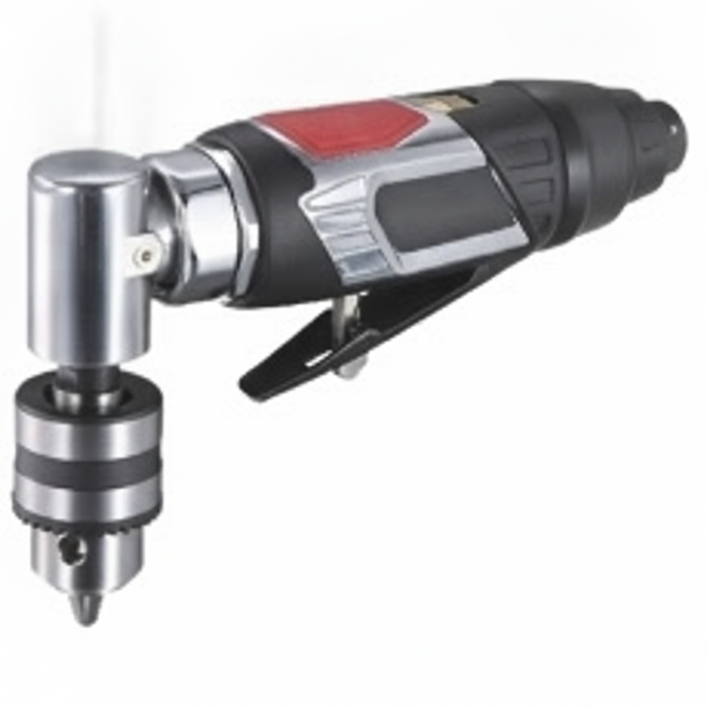 Air Angle Head Drill, 3/8 Chuck, 4 Speed, Max Speed 15,000 RPM