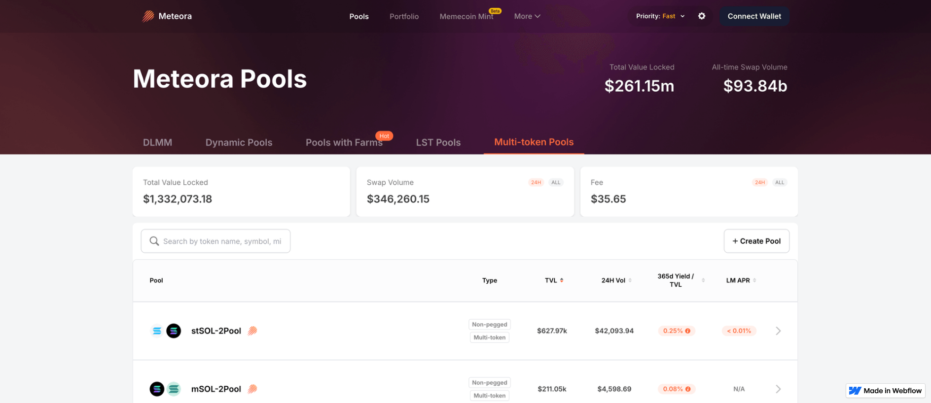 Stored capture of app-meteora.webflow.io