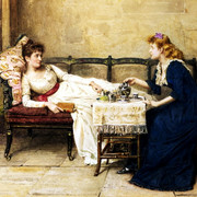 George-Goodwin-Kilburne-1839-1924-Afternoon-Tea