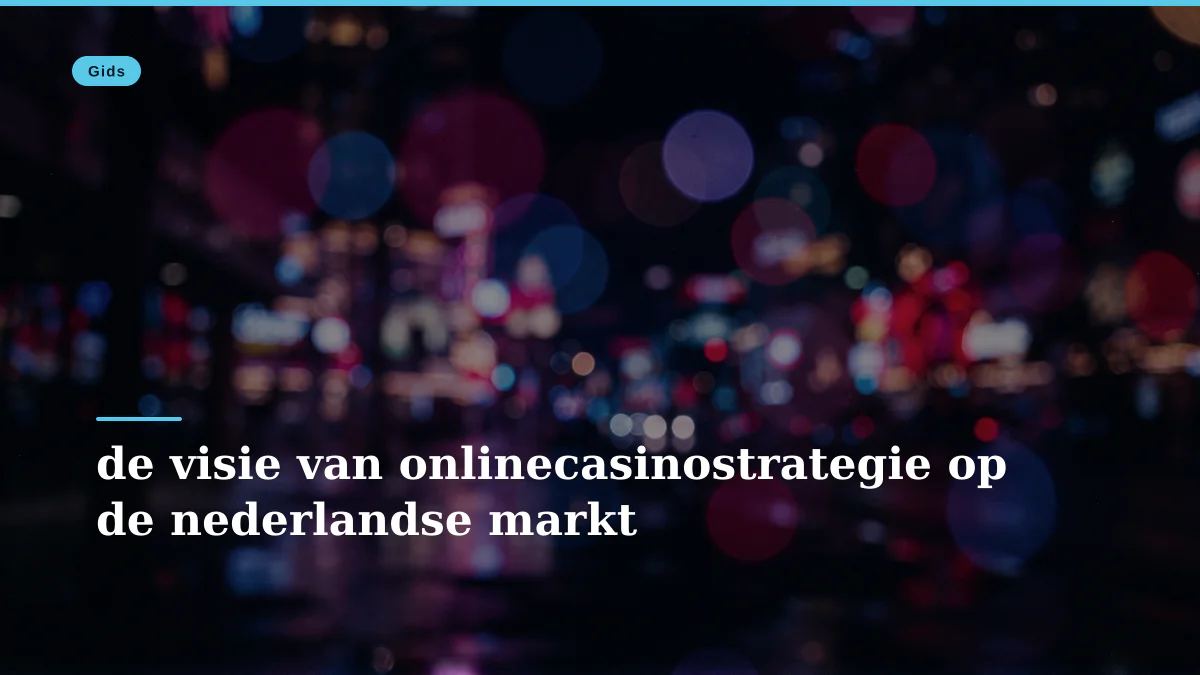 de visie van onlinecasinostrategie op de nederlandse markt