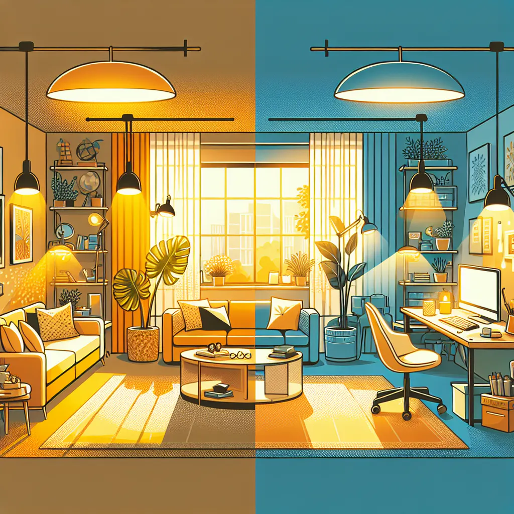 Descubra a diferença entre luz quente e luz fria e como usá-las na decoração
