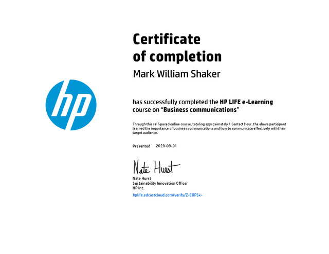 certificate