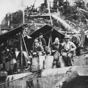 Large steam donkey Engine Crew