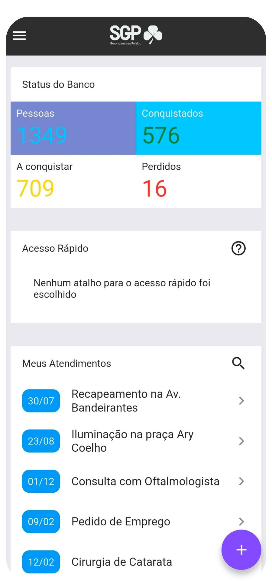 Aplicativo SGP Mobile
