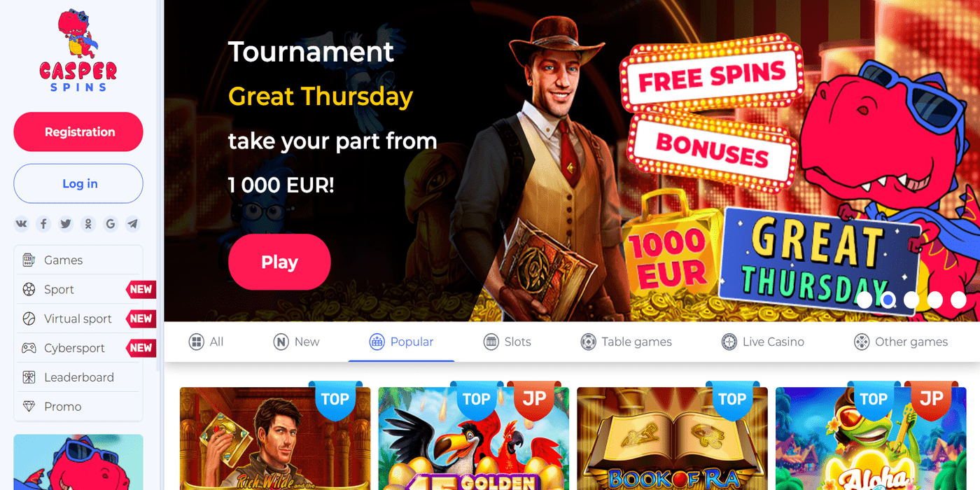 Casper Spins Casino Official Site