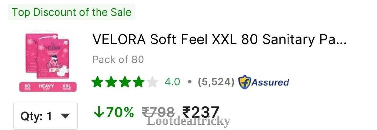 Lowest Velora Sanitary – Ultimate Budget Deal @ ₹237