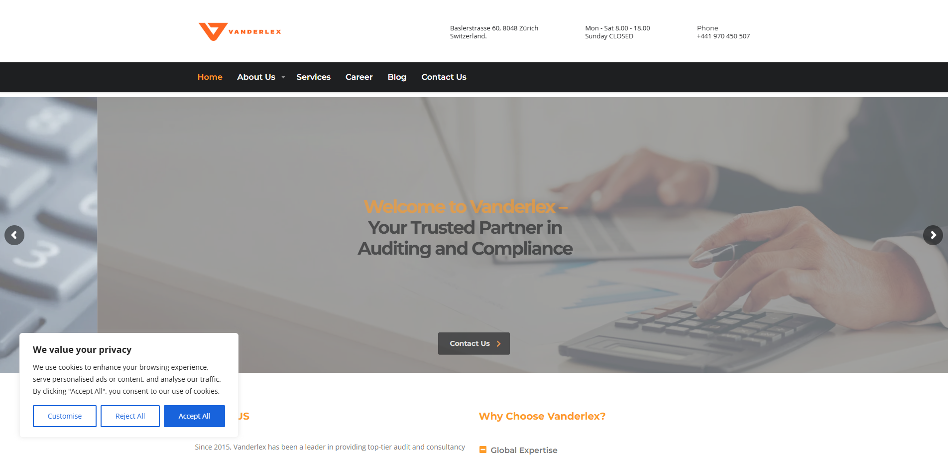 Stored screenshot of vanderlex.com