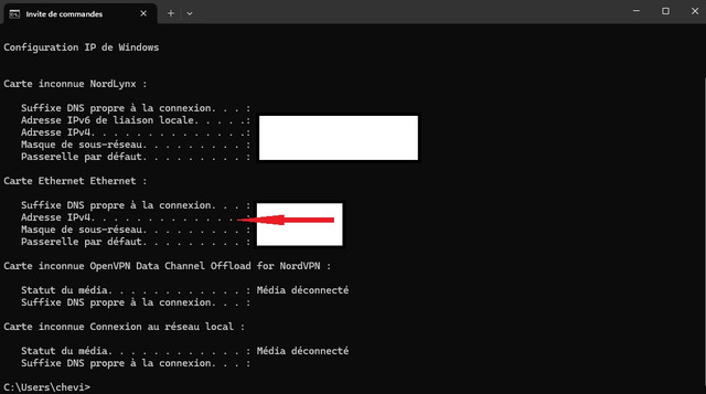 ipconfig