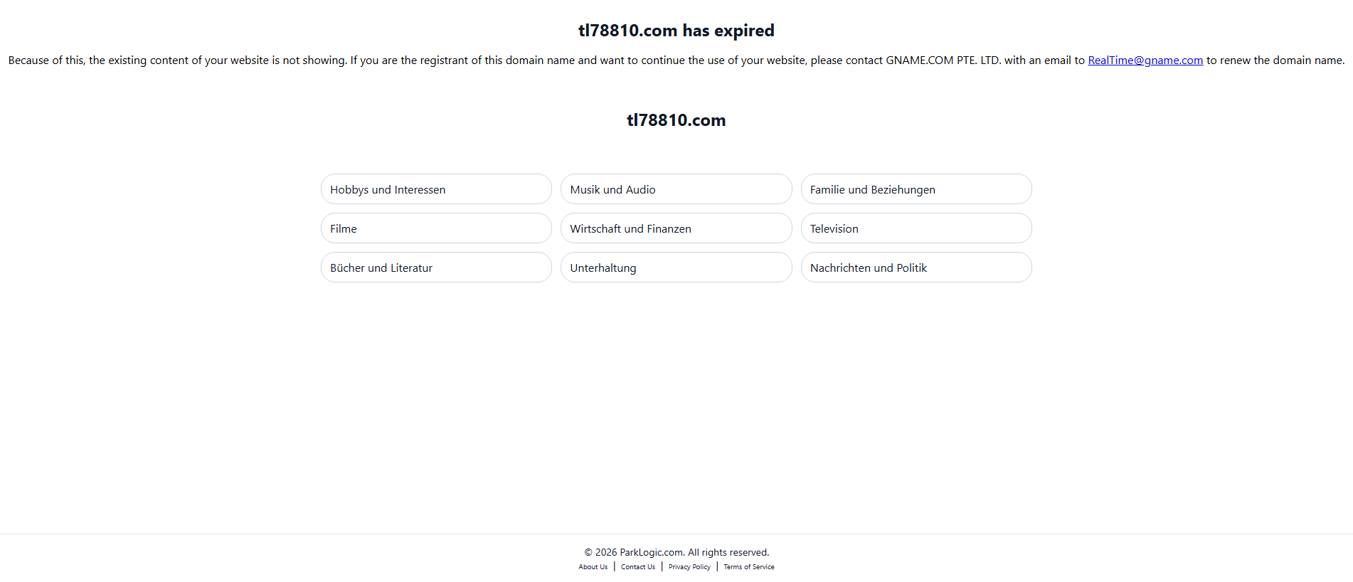 Forensic screenshot of tl78810.com showing the phishing page layout