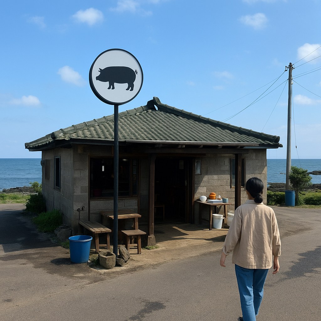 jeju coastal road black pork restaurant