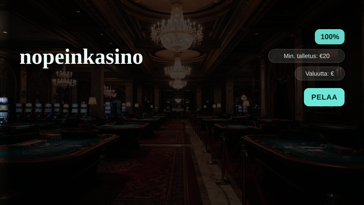 nopeinkasino &mdash; tervetuliaisbonus 100% + 200 FS, maksutavat: Bitcoin