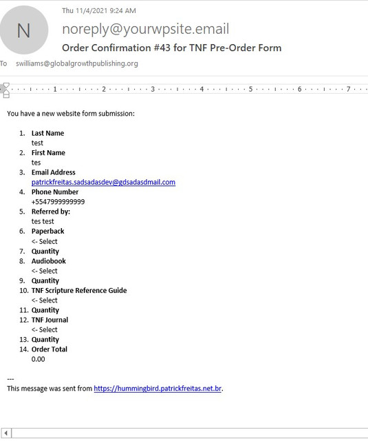 OOCOrder-Email