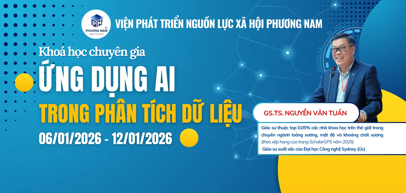 KHOÁ HỌC CHUYÊN GIA “ỨNG DỤNG AI TRONG PHÂN TÍCH DỮ LIỆU”