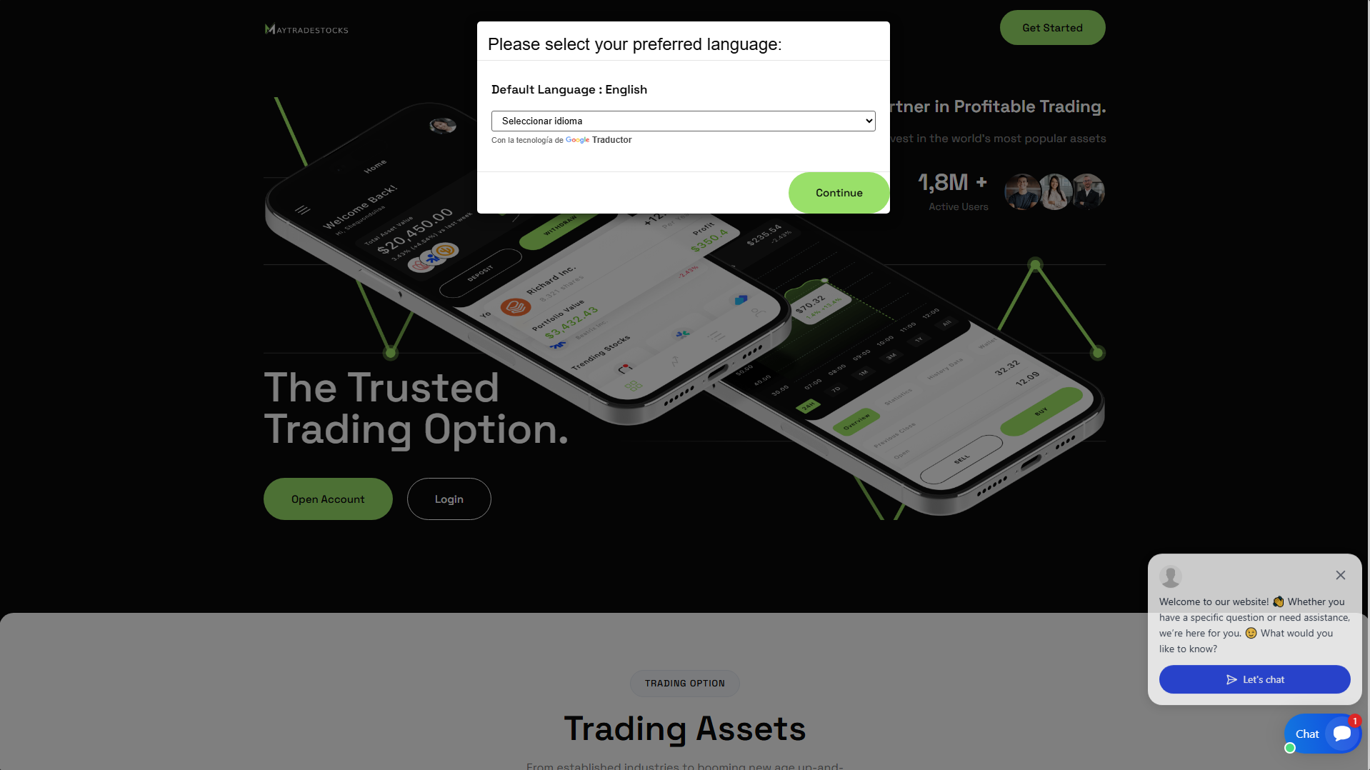 Screenshot of maytradestocks.org