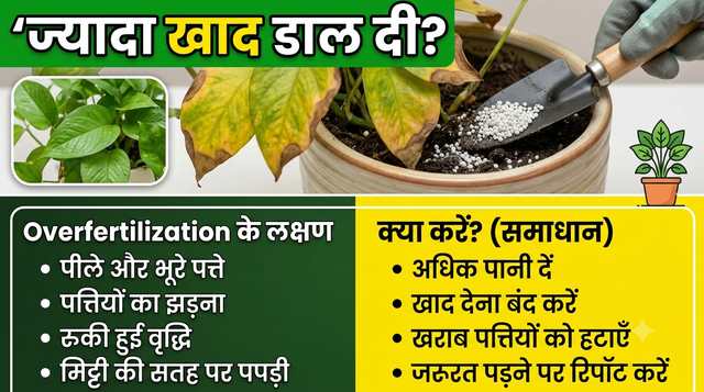 गमले में स्वस्थ हरा पौधा