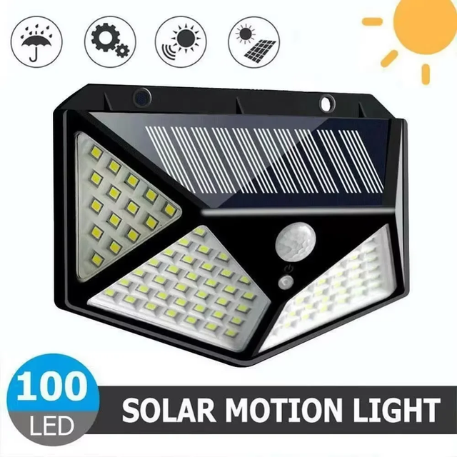 100 LED solar motion sensor outdoor light