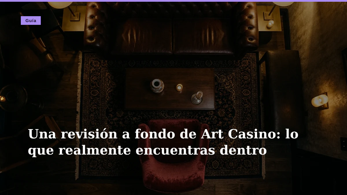 Una revisión a fondo de Art Casino: lo que realmente encuentras dentro