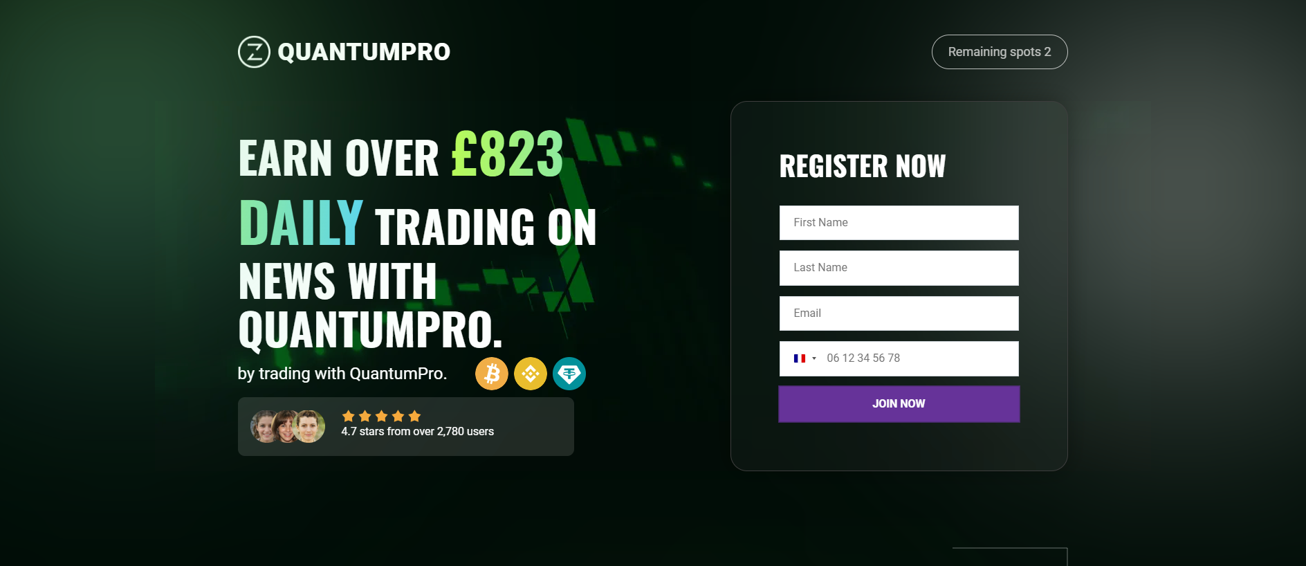 Screenshot of quantumproplatform.com