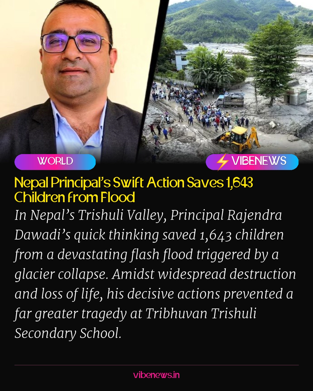 Nepal Principal’s Swift Action Saves 1,643 Children from Flood