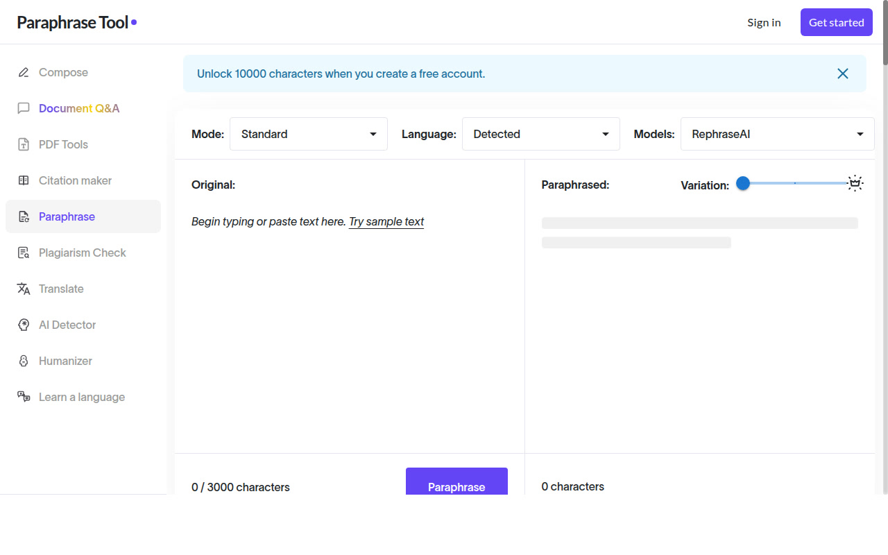 Paraphrase Tool