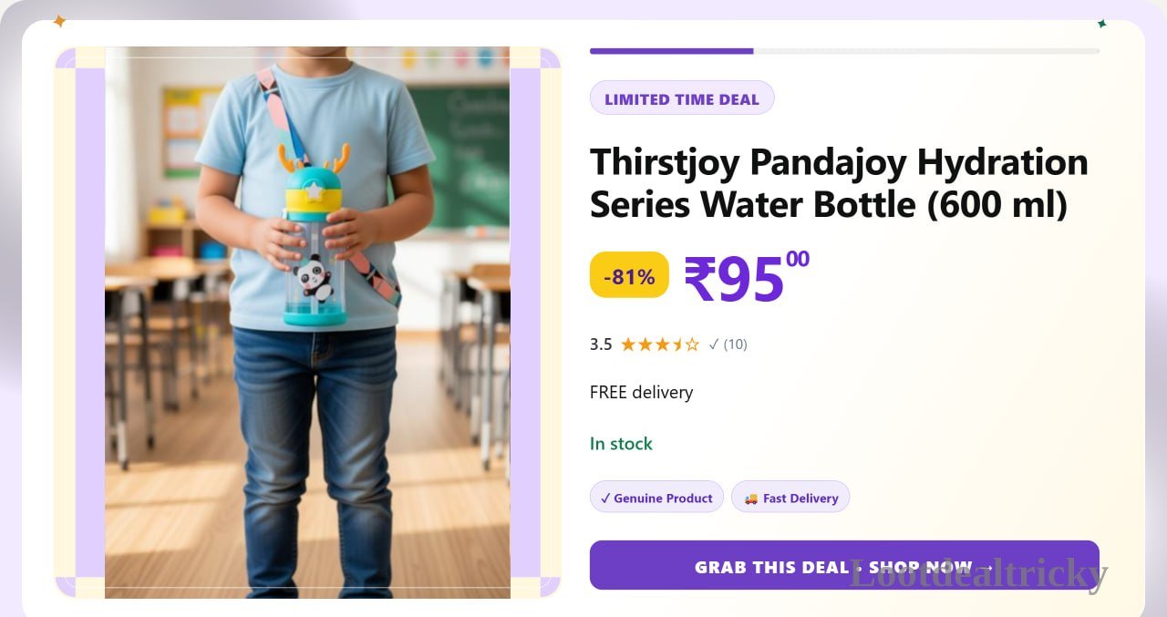 Thirstjoy Pandajoy Hydration – Just ₹95 | Limited Time Loot Offer