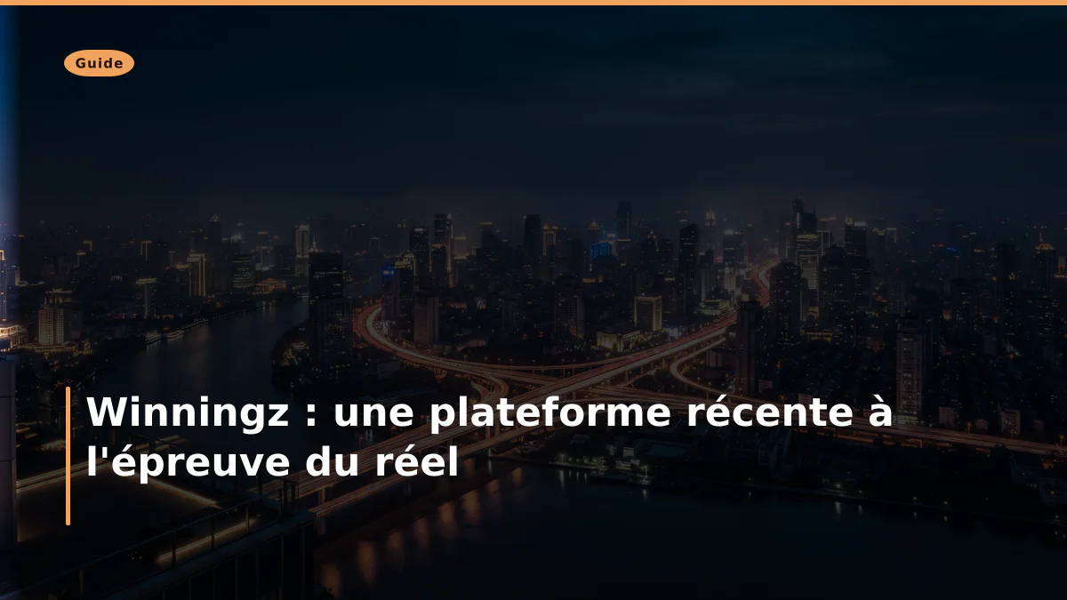 Winningz : une plateforme récente à l'épreuve du réel