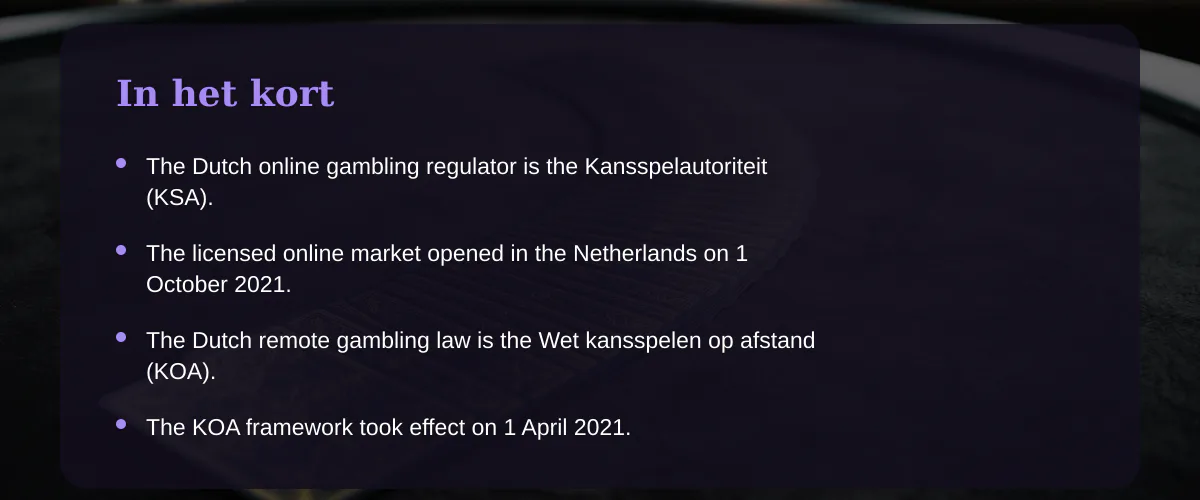 De feitelijke kaders van het leukste casino nederland en de rol van toezicht — In het kort