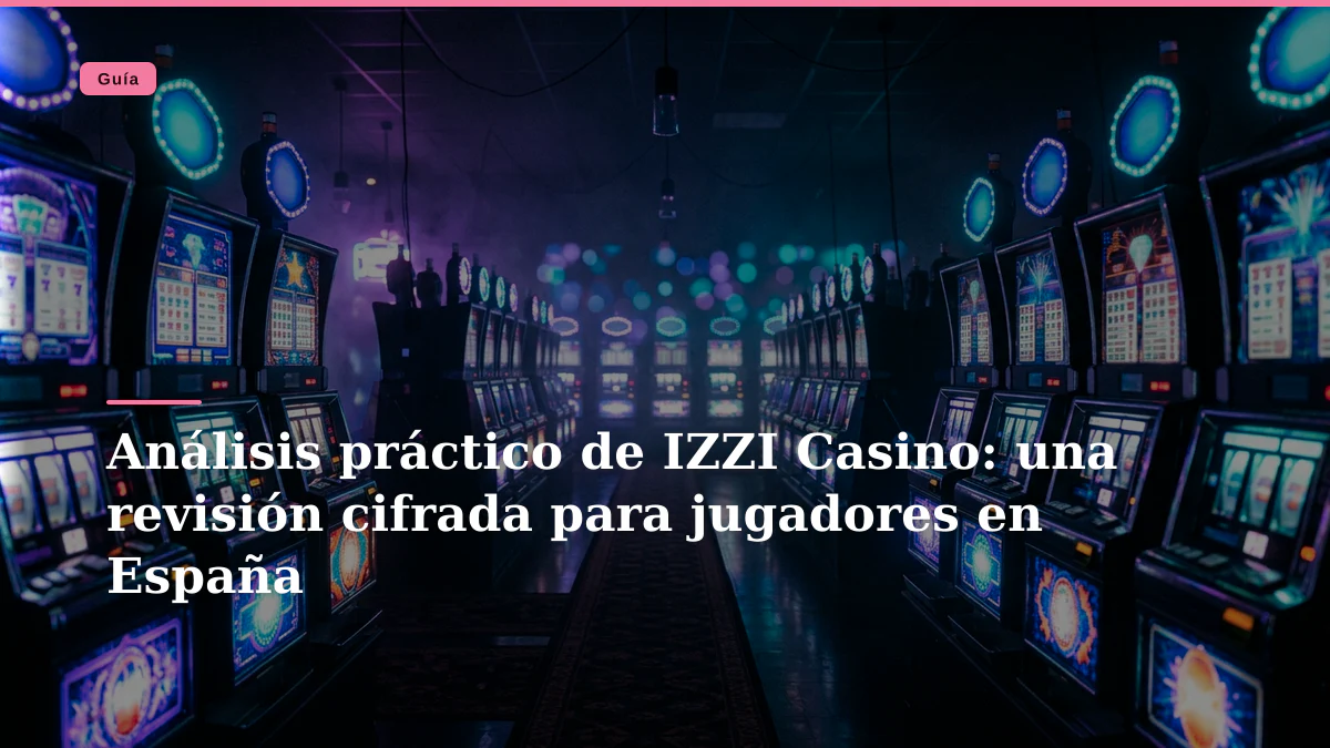 Análisis práctico de IZZI Casino: una revisión cifrada para jugadores en España