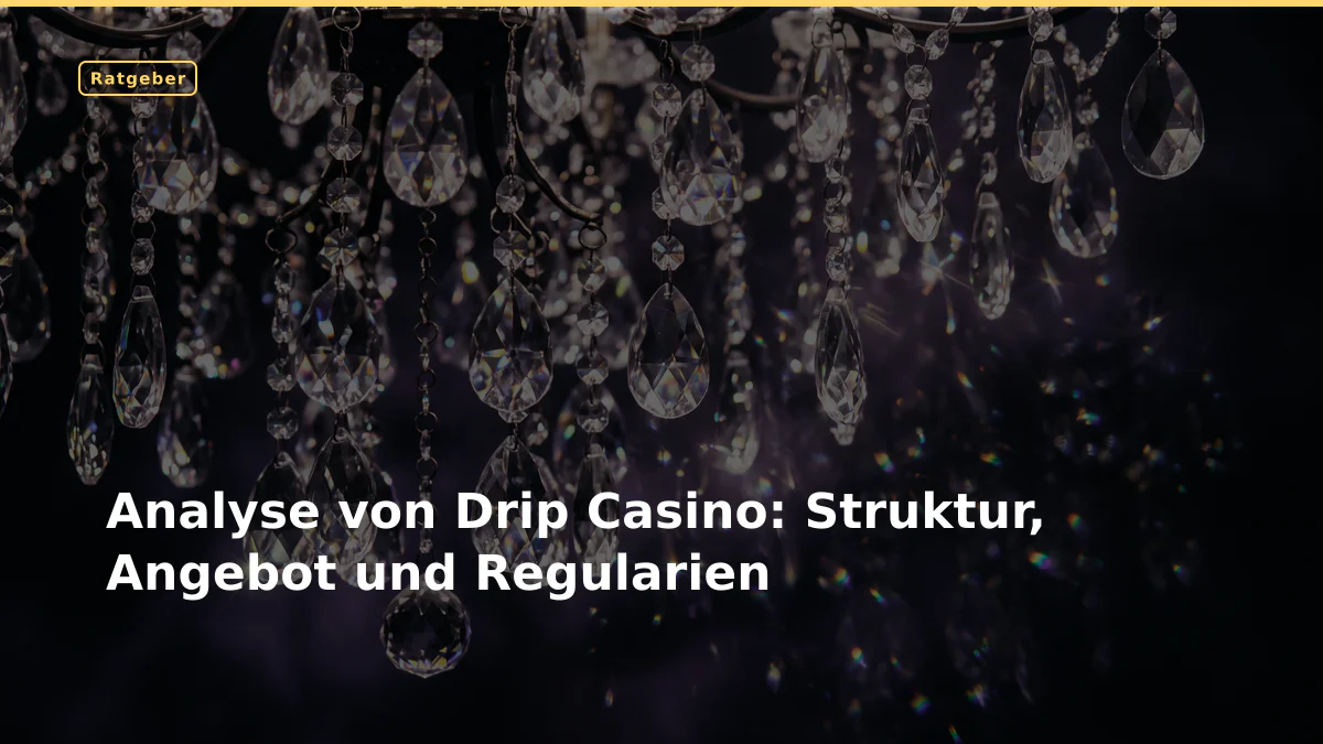 Analyse von Drip Casino: Struktur, Angebot und Regularien