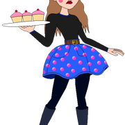 Lady-with-cupcakes