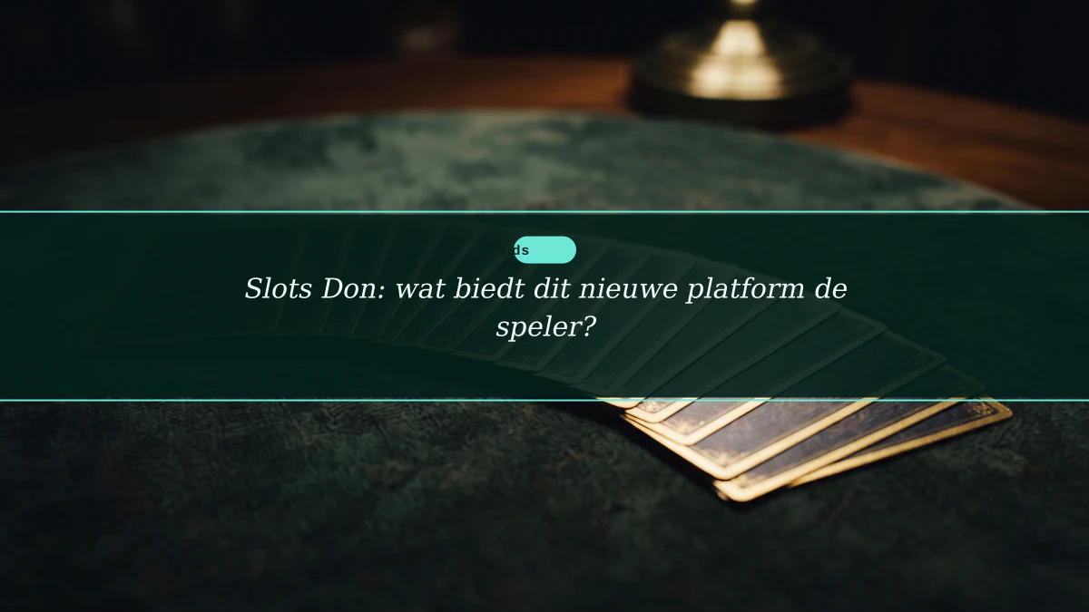 Slots Don: wat biedt dit nieuwe platform de speler?
