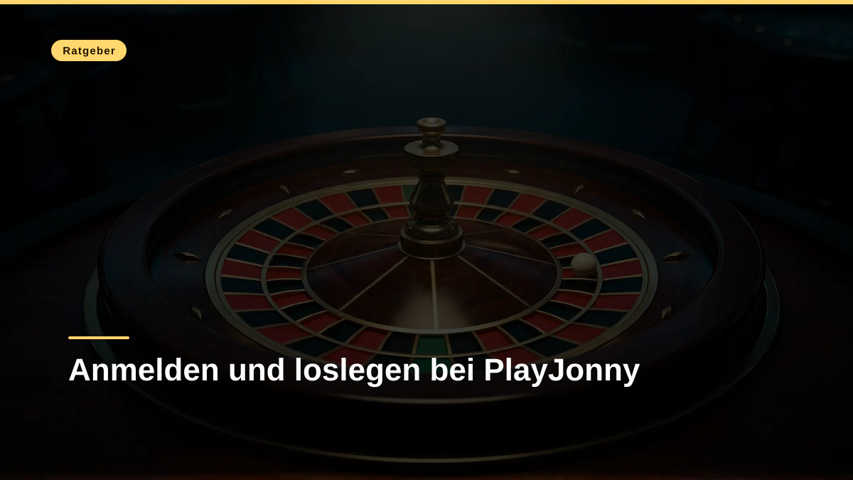 Anmelden und loslegen bei PlayJonny