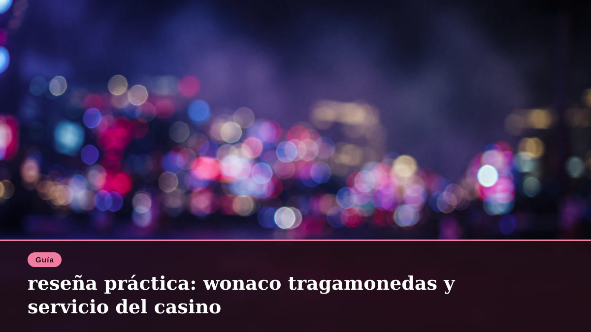 reseña práctica: wonaco tragamonedas y servicio del casino