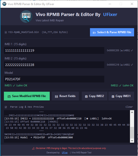 Vivo RPMB Edit