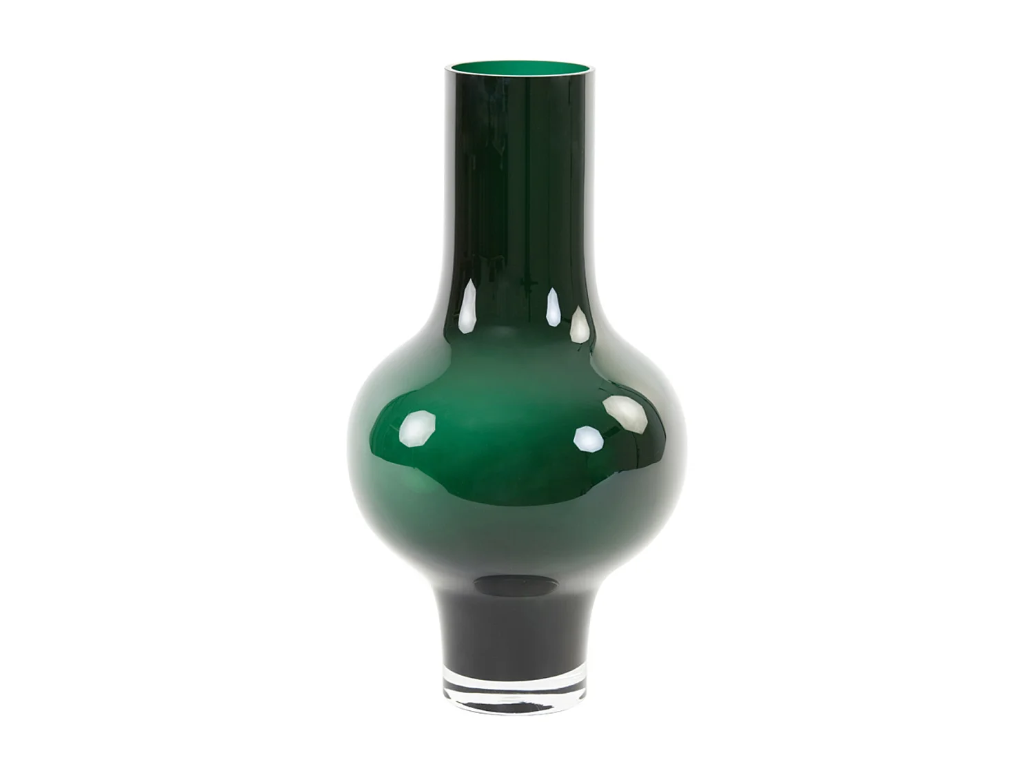 Vase Kaela en verre Ø28 × 62,5 cm – Bleu marine