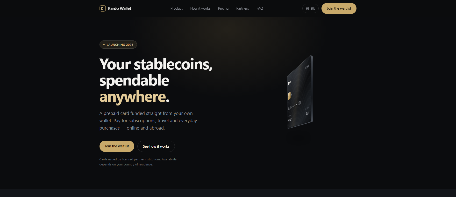 Stored capture of kardowallet.com