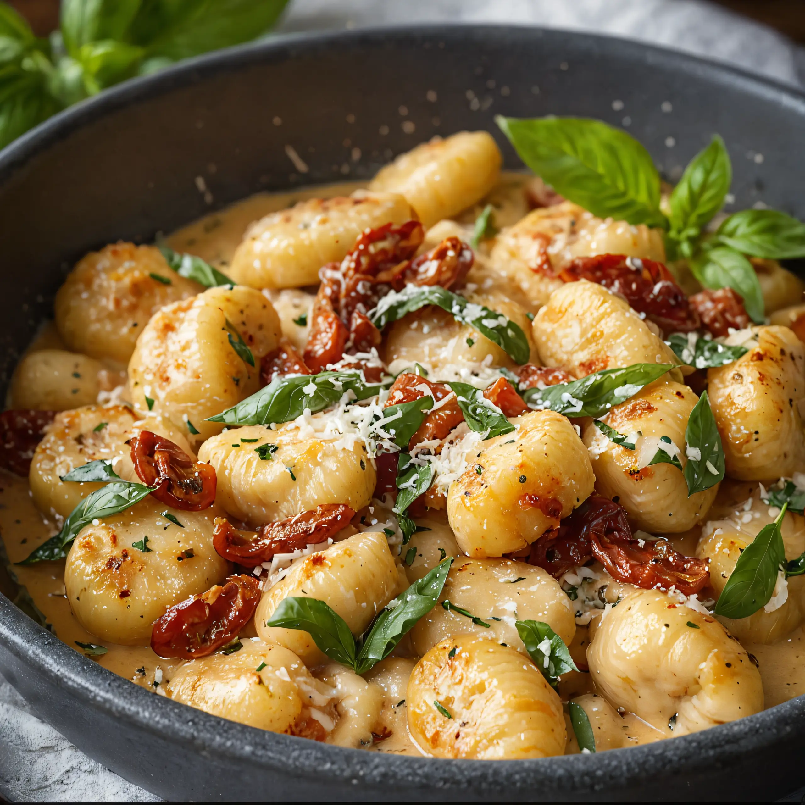 Sun-Dried Tomato Gnocchi with Creamy Sauce