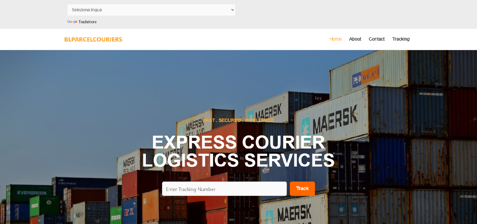 Screenshot of blparcelcouriers.com