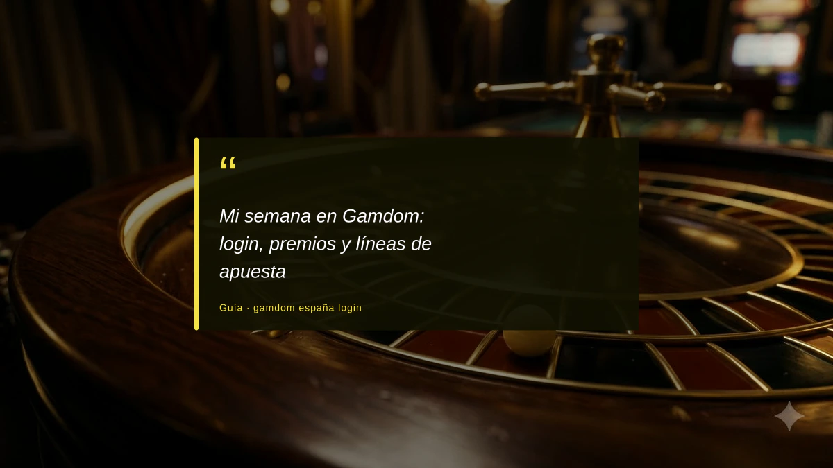 Mi semana en Gamdom: login, premios y líneas de apuesta