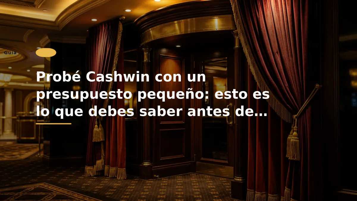 Probé Cashwin con un presupuesto pequeño: esto es lo que debes saber antes de usar tu cashwin login