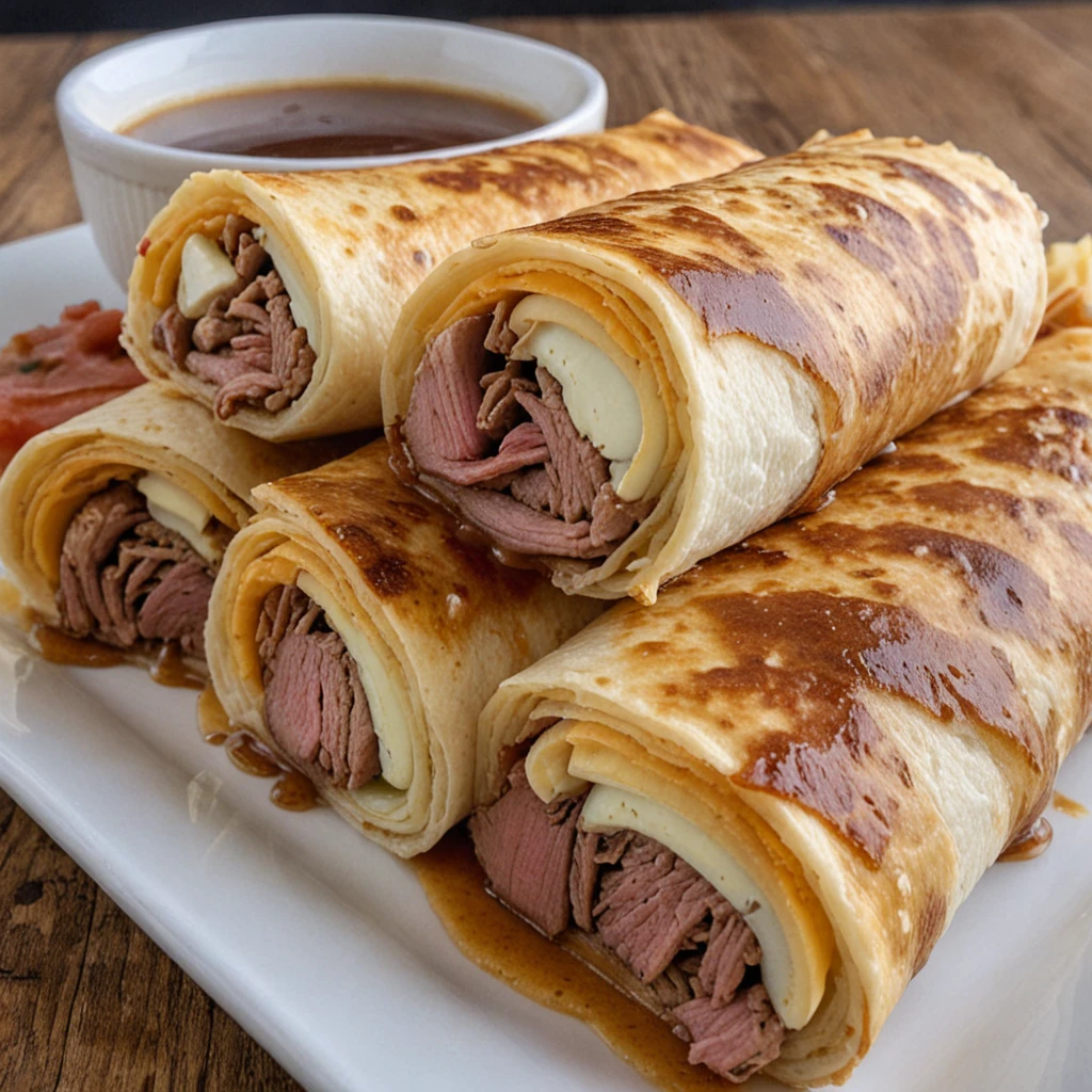 French Dip Tortilla Roll-Ups: A Flavorful Twist Awaiteth!