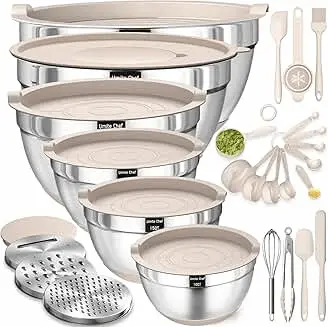 Stainless Steel Mixing Bowls Set (26PCS)