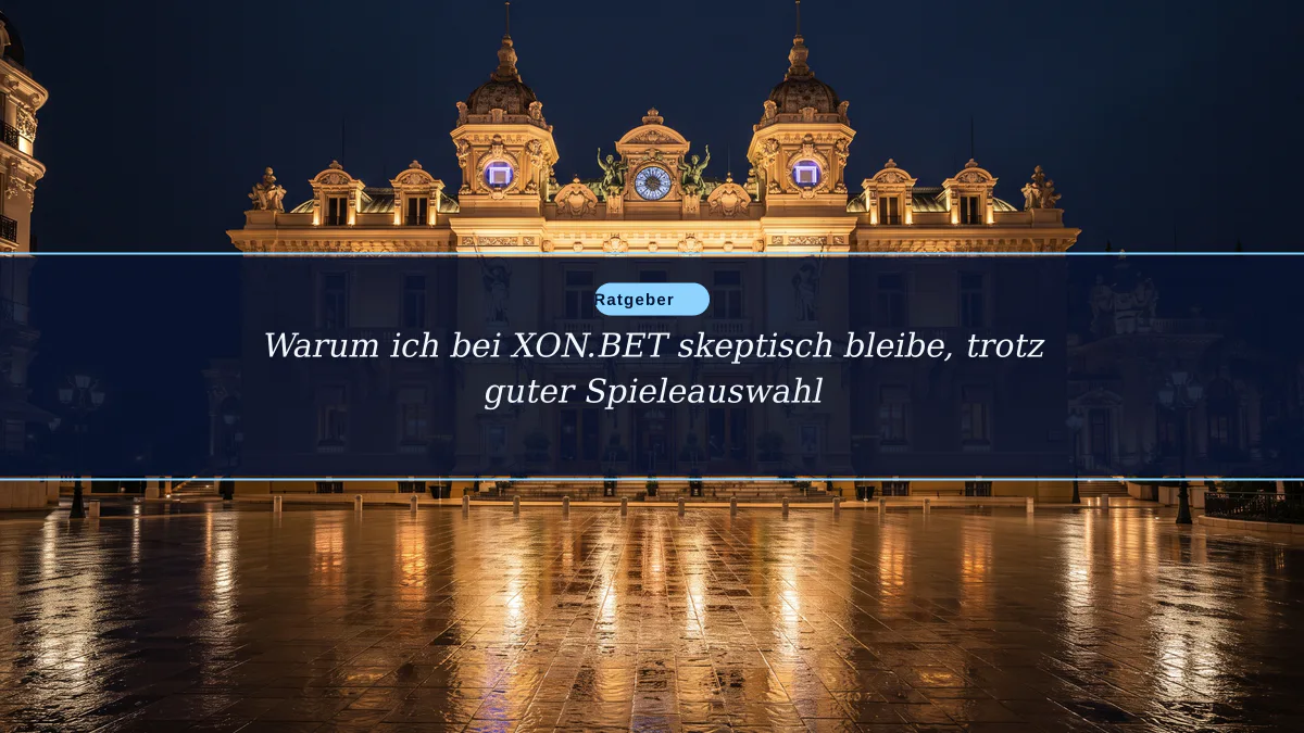 Warum ich bei XON.BET skeptisch bleibe, trotz guter Spieleauswahl