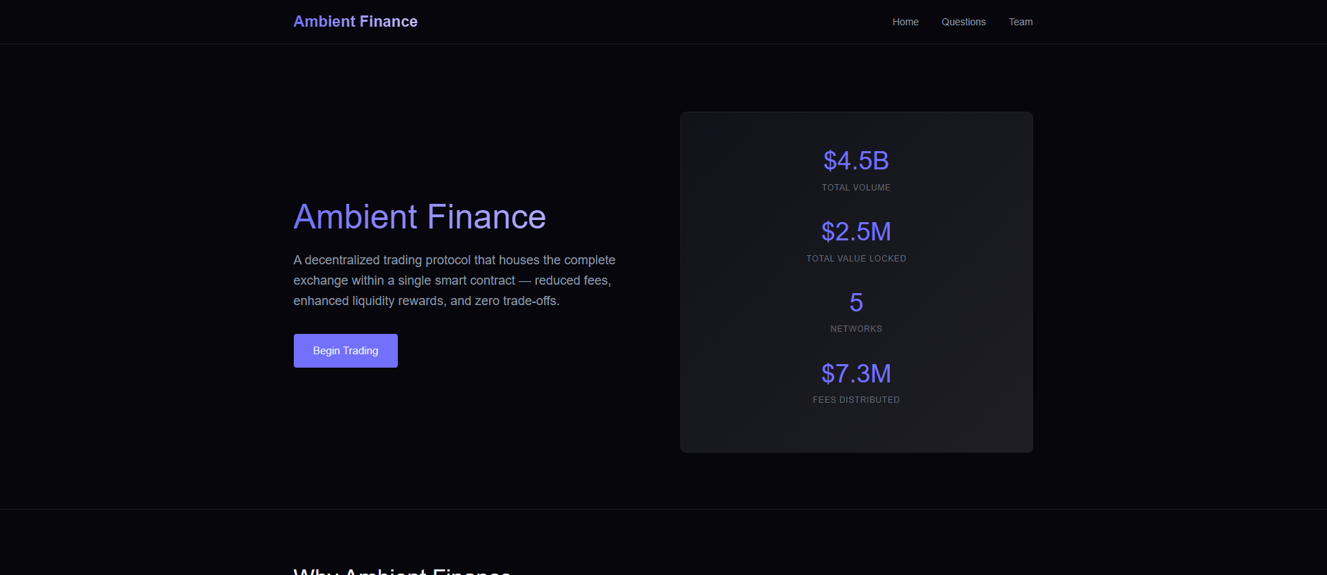 Stored capture of ambientfinance.net