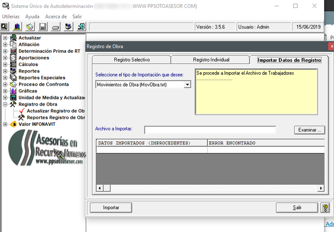 #SIROC importar
