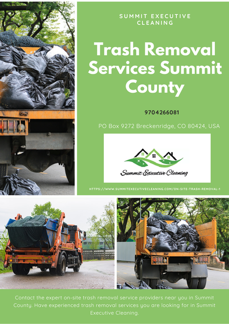 Contact the expert on-site trash removal service providers near you in Summit County. Have experienced trash removal services you are looking for in Summit Executive Cleaning.