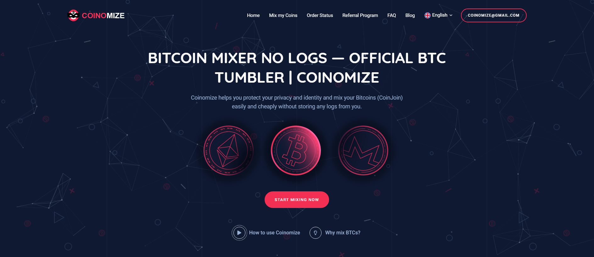 Stored capture of coinomize-mixer.com