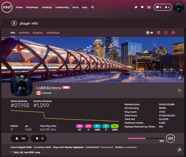 Osu-Web-Profile-Page