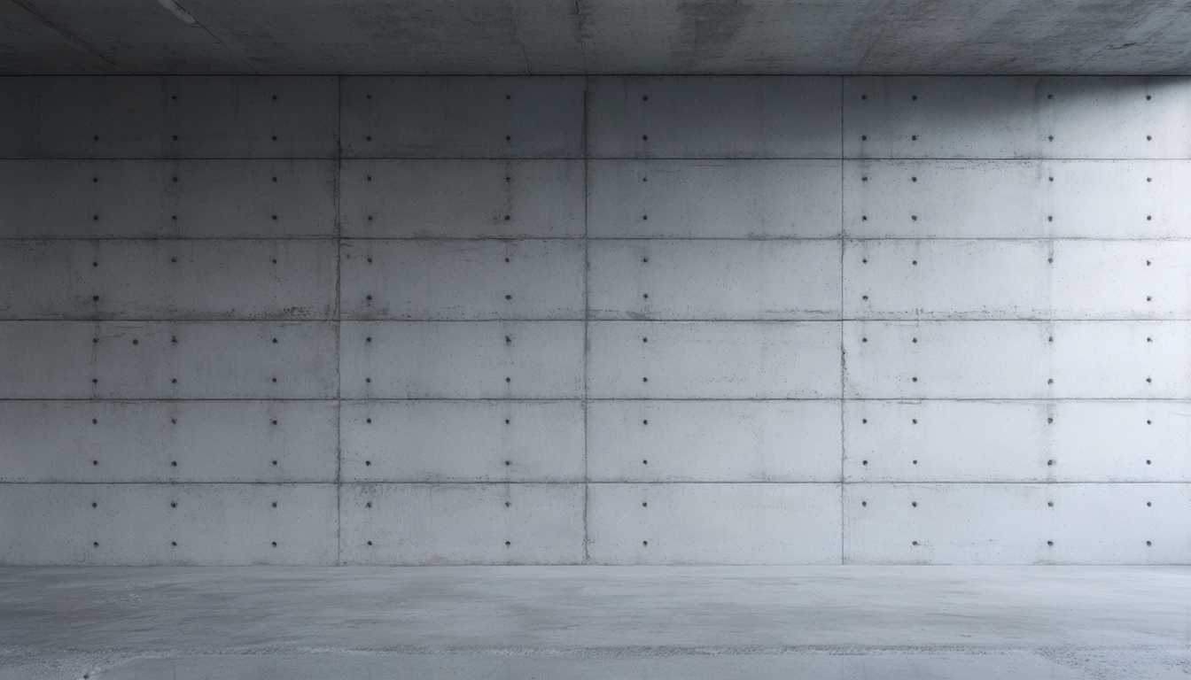 A concrete wall quietly holding everything up, unbothered by the lack of applause.